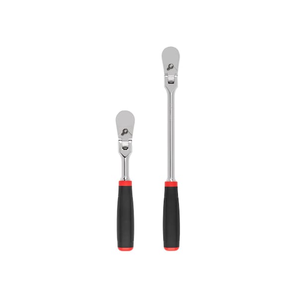 3/8 Inch Drive Flex Head Comfort Grip Ratchet Set, 2-Piece (8, 12 in.)